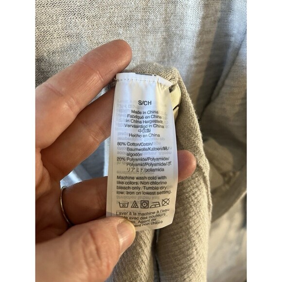 Madewell Cardigan Sweater Women's S Open Front Gray Pockets Lightweight Cotton - Picture 3 of 6